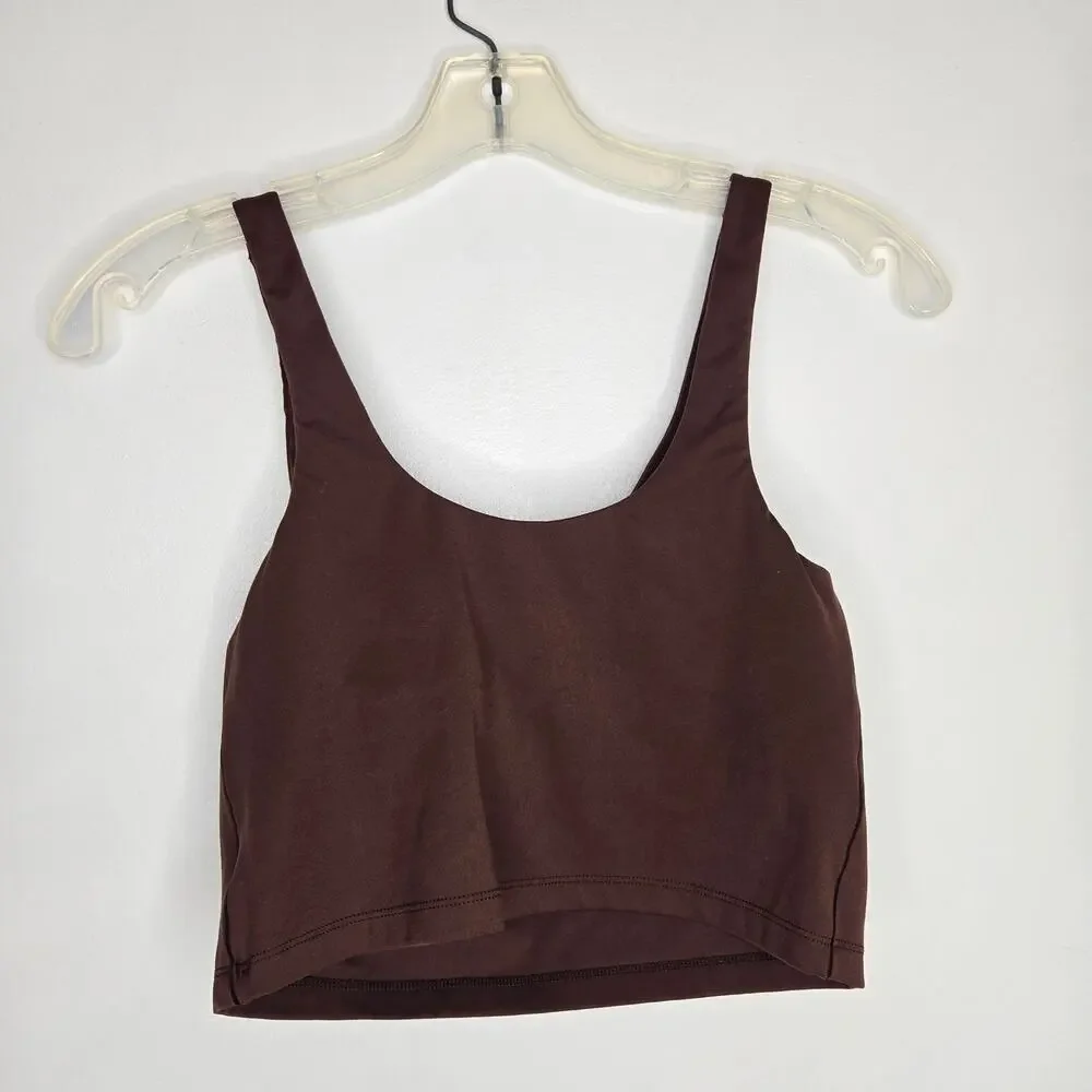 Aerie Offline Real Me Recharge Minimal Support Bra Longline Brown Women Medium